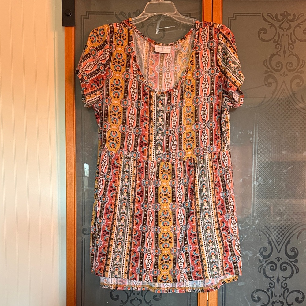 Bobbie Brooks Multicolor Bohemian Dress